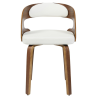 Sillon Loa en madera y tapizado blanco