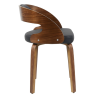 Sillon Loa tapizado negro y madera