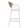 Taburete Izan apilable blanco