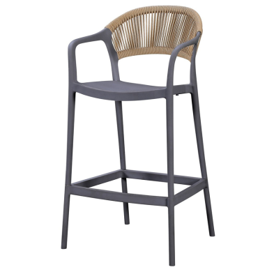 Taburete Izan apilable blanco o negro