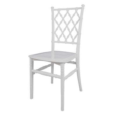Silla Tren apilable de polipropileno blanco para catering y eventos