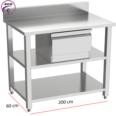 Mueble cafetero de 200 cm para barra de bar y cafetería