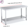 Mesa de trabajo de acero inoxidable para cocina profesional