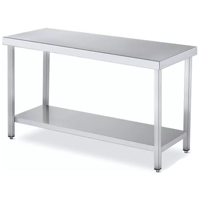 Mesa de trabajo de acero inoxidable para cocina profesional