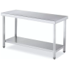 Mesa inox profesional con estante inferior para restaurante