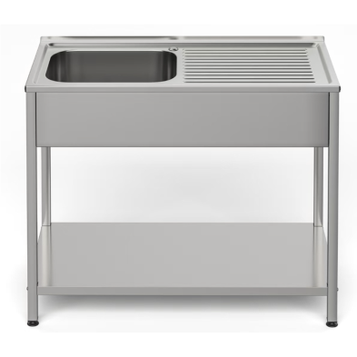 Fregadero de 800x500 con seno y escurridor lateral