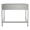 Fregadero industrial 1 seno con escurridor 800x500 de acero inoxidable