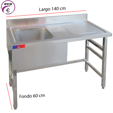 fregadero con hueco para lavavajillas