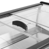 Expositor refrigerado de venta por impulso con tapas deslizantes de cristal