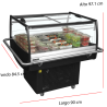 Refrigerador negro PDC90SL-2 con ruedas para tienda y supermercado