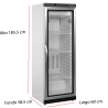Congelador vertical UF400VG para helados y productos congelados