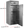 Armario refrigerado RIC880X1 de acero inoxidable para carros gastronorm