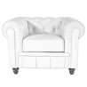 Sillón Chester vintage tapizado en similpiel marrón