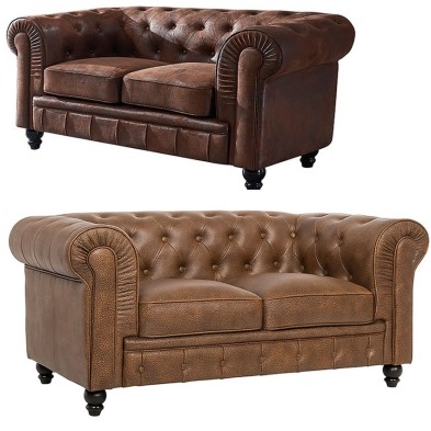 Sofá Chester 2 plazas combinado con sillón y sofá a juego