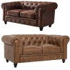 Sofá Chester 2 plazas combinado con sillón y sofá a juego