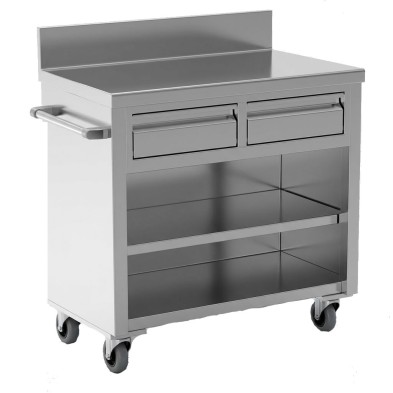 Mueble Servicio con Puertas 100x50 cm 2 Cajones 85-MTC50-100