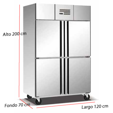 Congelador en acero inox para cocinas