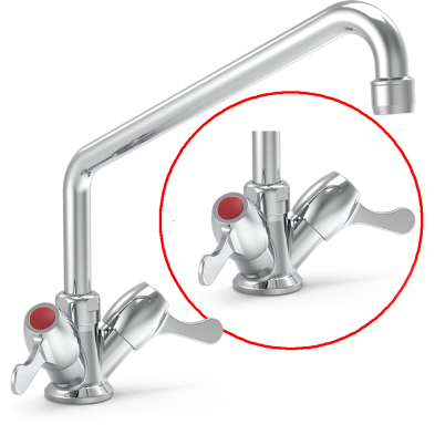 Grifo de fregadero para cocinas con caño giratorio