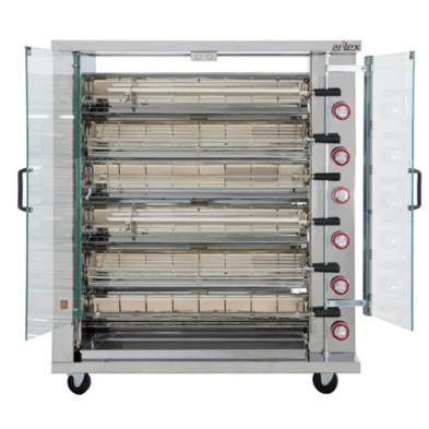 Asador de Pollos ECO- Gas 4 espadas -20 Piezas.