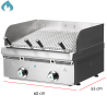 Barbacoa a gas Inox-Varillas 60x55 cm -PBV-60