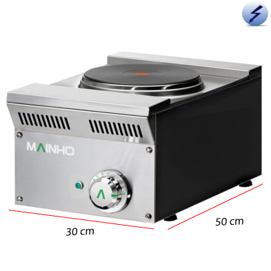Cocina electrica 1 fuego 2.6 Kw Fondo 50 cm