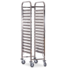 Carro para bandejas 15 Guias para GN 1/1 Inox