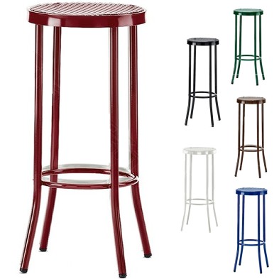 Taburete apilable para exterior en Rosa Magenta