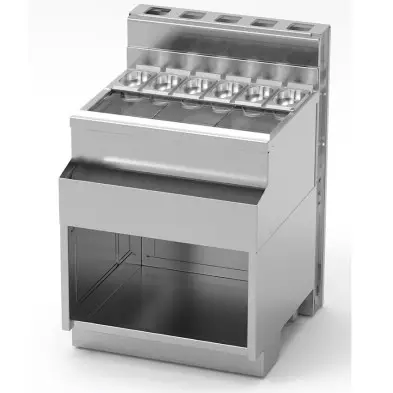 Mueble cuba de hielo y muro técnico para coctelería