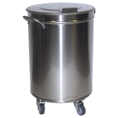 Contenedor de basura con pedal y ruedas