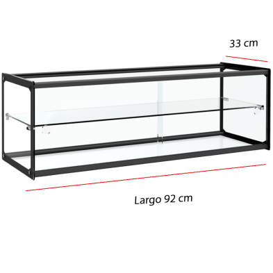 Vitrina neutra XCZ-71L con puertas correderas traseras de metacrilato