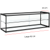 Vitrina neutra XCZ-71L con puertas correderas traseras de metacrilato