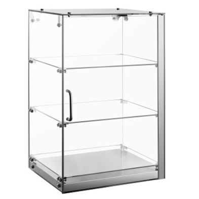 Vitrina neutra XCZ-60L de 3 pisos con base de acero inoxidable