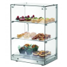 Vitrina neutra XCZ-60L de 3 pisos con base de acero inoxidable
