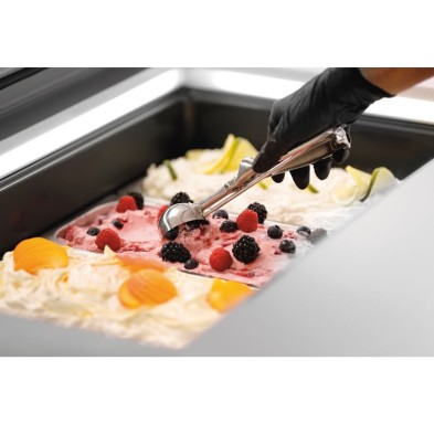 Vitrina de helados profesional Bartscher 4x6,5L-F de cuatro cubetas