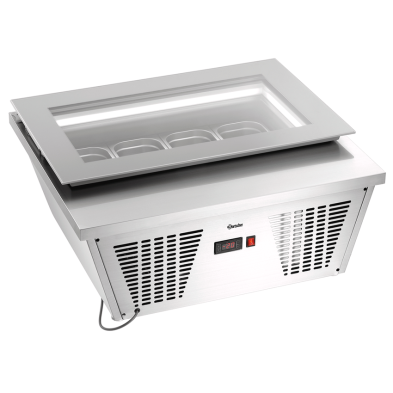 Vitrina de helados profesional Bartscher 4x6,5L-F de cuatro cubetas