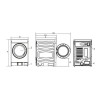 Panel de control con programas de secado de la Haier HCD12CBD