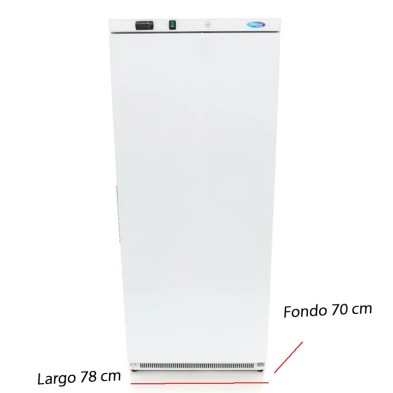Frigorífico profesional blanco de 600 litros con cuatro estantes regulables