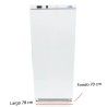 Frigorífico profesional blanco de 600 litros con cuatro estantes regulables