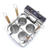 Cuatro cestas de acero inoxidable para cocedor de pasta profesional