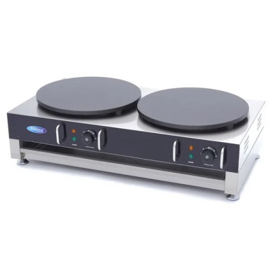 Crepera eléctrica doble con dos placas antiadherentes de 40 cm