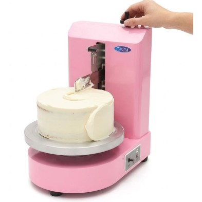 Máquina alisadora de tartas verde con plato giratorio de 36,4 cm