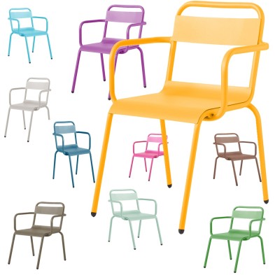 Sillón para Terraza de Acero Galvanizado Verde