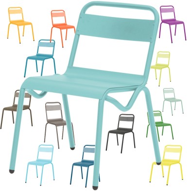 Silla  en acero para barra Verde Pino