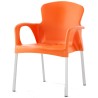 Sillón bar rnaranja Polipropileno y aluminio ISGRACE