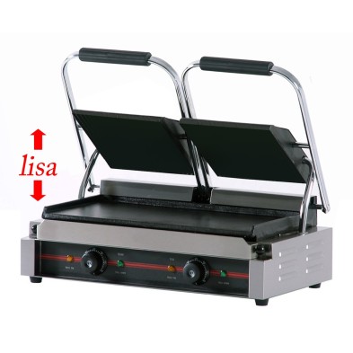 Plancha grill doble 34 x 23 cm -2.2 kw -lisa 16GR475LL