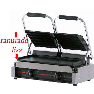 Plancha grill doble lisa-ranurada GR-475 M