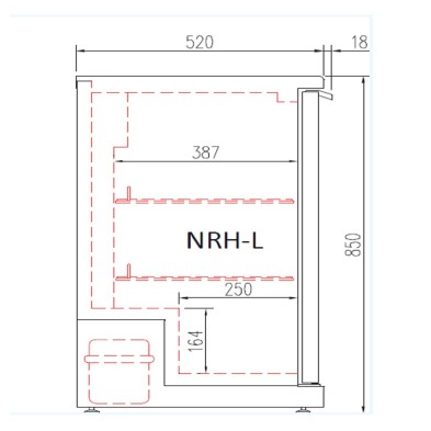 Mostrador Enfriador Inox para Botellines 3 Puertas