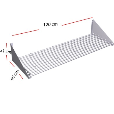 Estante inox Mural  Porta-Barquetas 06-011920