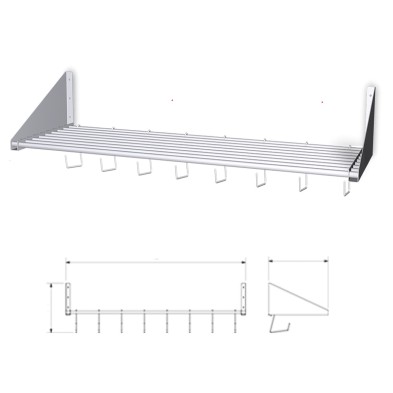 Estante inox Mural  Porta-Barquetas 06-011920