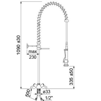 Grifo de ducha dos aguas con grifo  34-548915